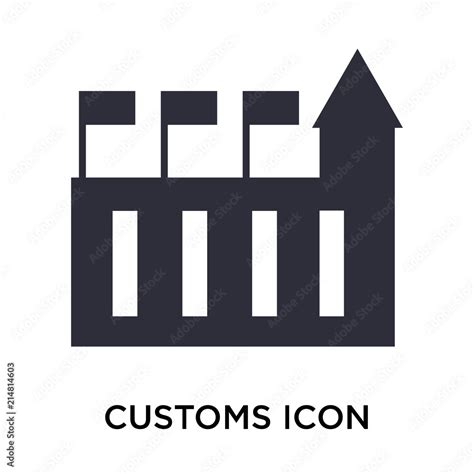Customs Icon Vector Sign And Symbol Isolated On White Background