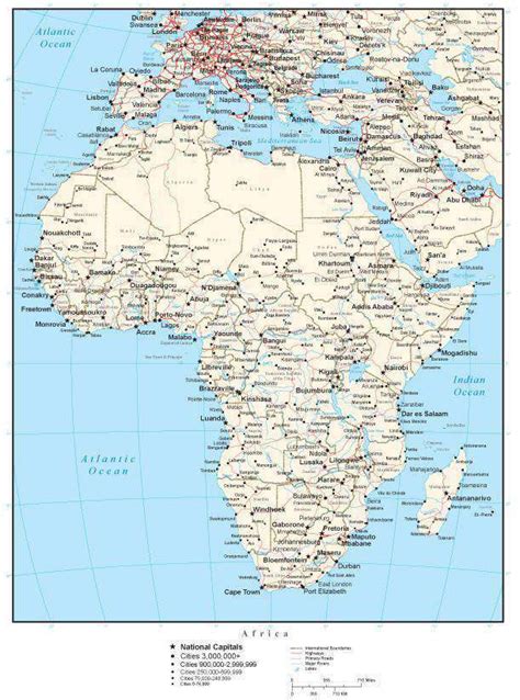 Africa Map With Capitals Map Of African Countries Africa