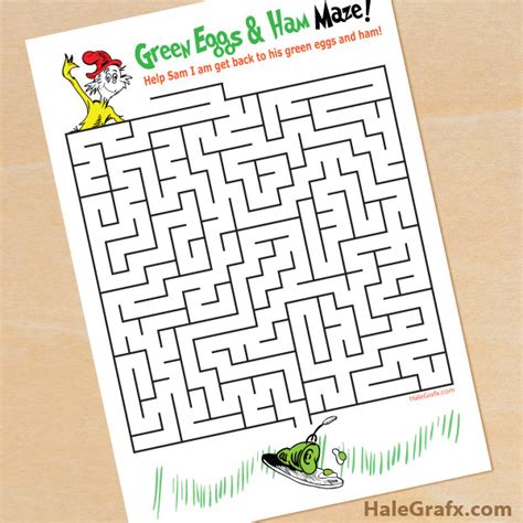 Free Printable Dr Seuss Green Eggs And Ham Maze