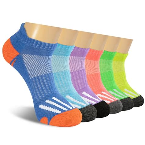 Eallco Womens Ankle Low Cut Socks Athletic Cushioned Running Socks For