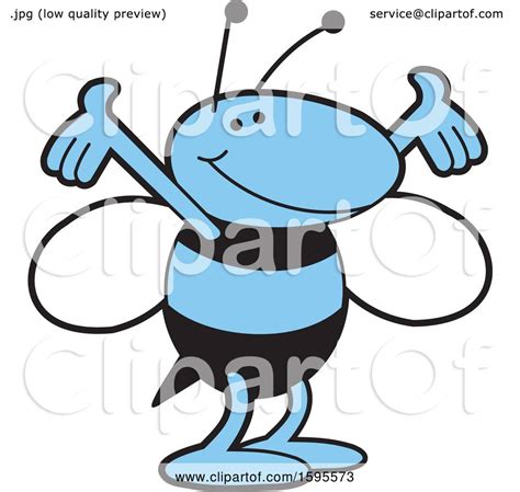 Clipart of a Blue Jacket School Mascot - Royalty Free Vector Illustration by Johnny Sajem #1595573