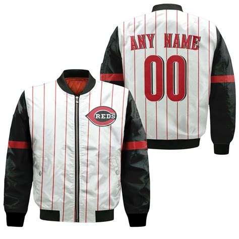 Personalized Cincinnati Reds Majestic 1999 Throwback White Red Striped