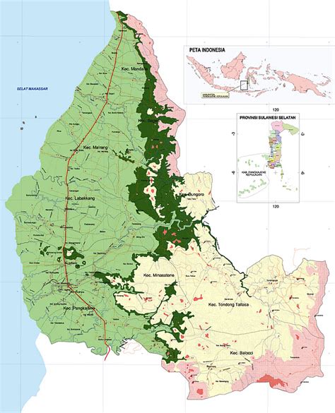 Takjub Indonesia Peta Kabupaten Pangkajene Kepulauan