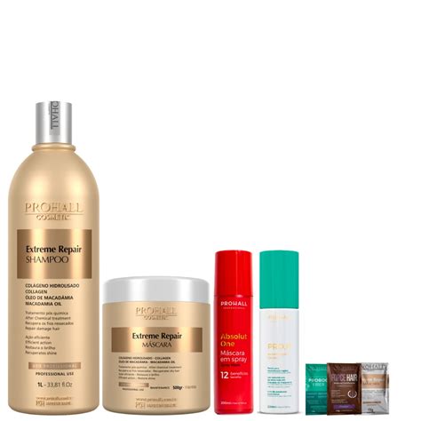 Kit Para Cauterização Capilar - Kit SOS Capilar Para Cauterização e Recuperação Prohall | Shopee Brasil