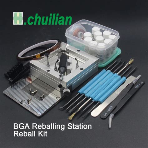 Silver Diagonal BGA Reballing Station Kit 90 90mm BGA Reballing Station