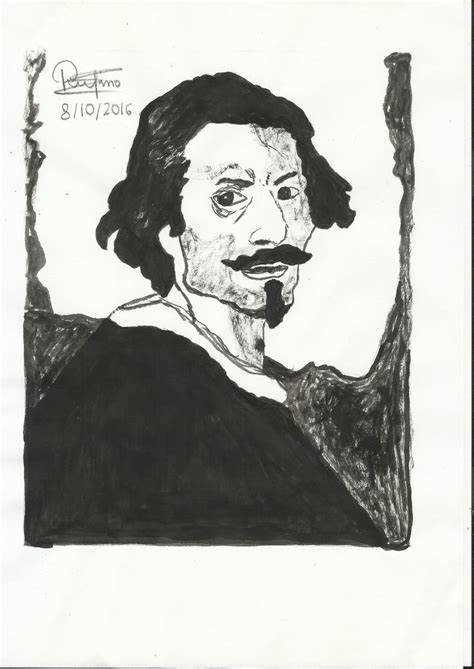 Gian Lorenzo Bernini Autorretrato Tinta China En Este Ejercicio Se