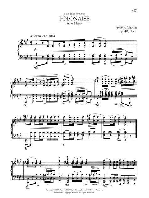 Polonaise In A Major Op No Sheet Music By Frederic Chopin