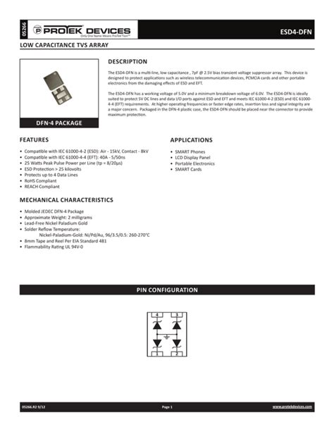 Esd Dfn Protek Devices