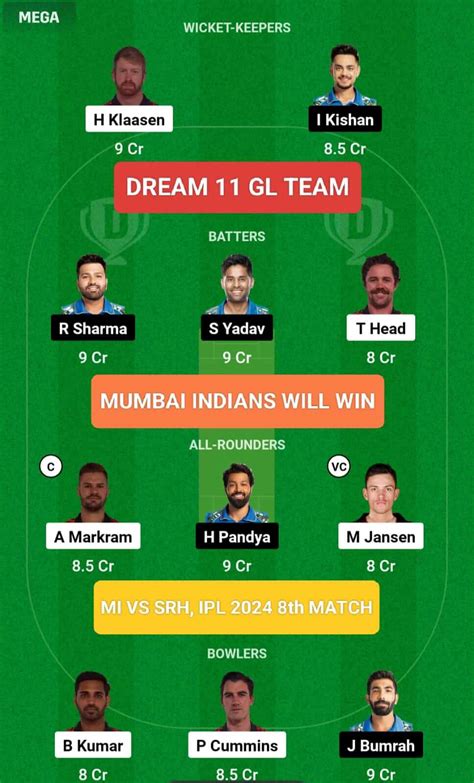 Mi Vs Srh Betting Tips Ipl 2024 8th Match Toss Prediction
