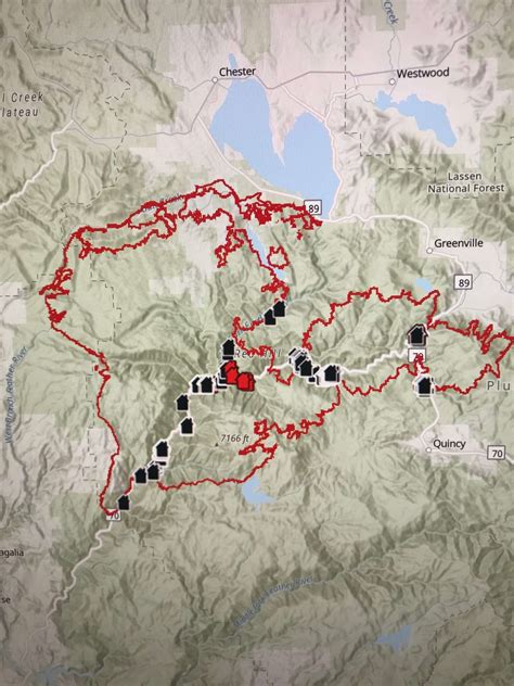 Map Available That Depicts Structures Destroyed In The Dixie Fire