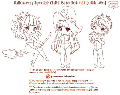 Chibi Pose Reference Ultimate Chibi Base Set By Nukababe On