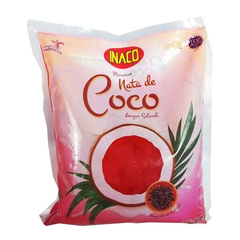 Jual Inaco Nata De Coco Dengan Selasih Rasa Stroberi G Shopee