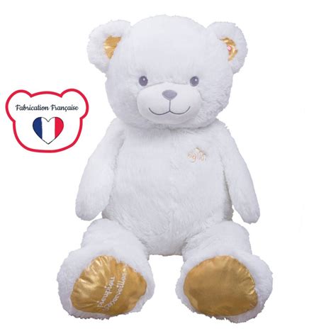 Peluche Géante Gaston l Ourson Doré 100 cm Piou Piou et Merveilles