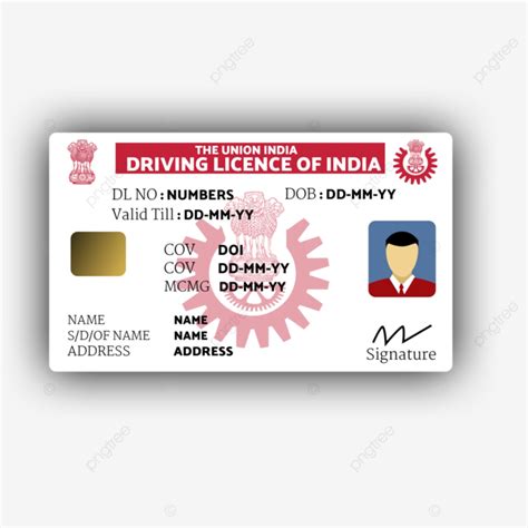 India Driving Licence Driving Licence Licence Png Transparent Clipart