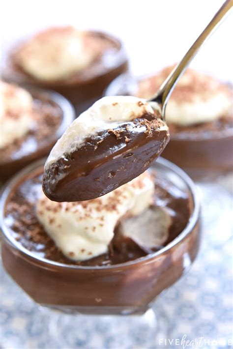 The Best Homemade Chocolate Pudding • Fivehearthome