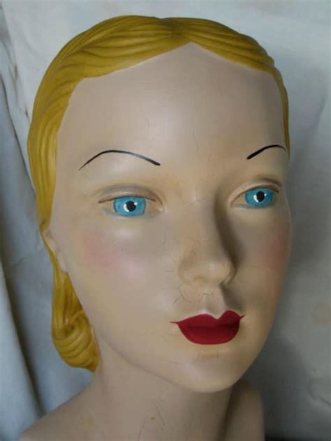 Vintage Mannequin Head Antique Mannequin Hat Display Etsy Denmark