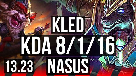 Kled Vs Nasus Top M Mastery Games Rank Kled