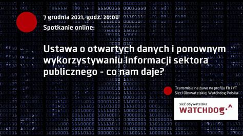 Ustawa O Otwartych Danych I Ponownym Wykorzystywaniu Informacji Sektora