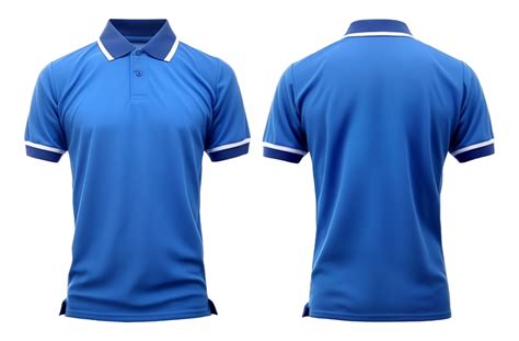 Plain White Striped Blue Polo T Shirt Mockup Design Front And Back Views Isolated On