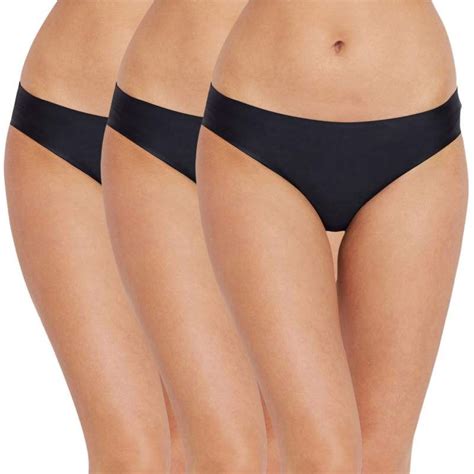 Buy Bodycare Pack Of 3 Seamless Low Waist Bikini Panties Black Online