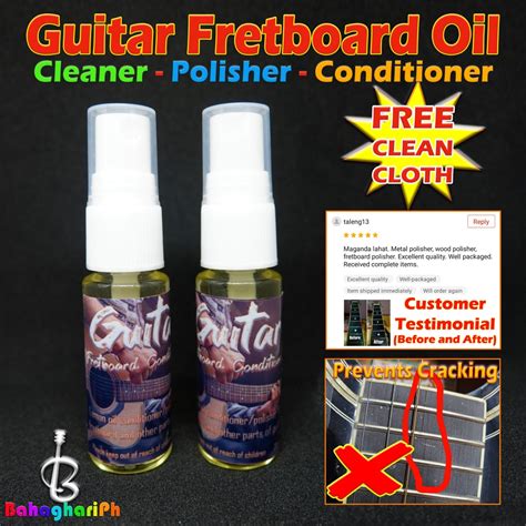 Lemon Oil For Guitar Fretboard 30ml 20ml 10ml Cleaner Polisher Conditioner Free Cleaning Cloth