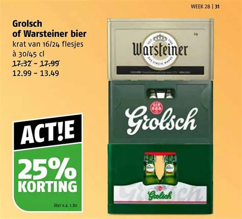 Grolsch Of Warsteiner Bier Aanbieding Bij Poiesz