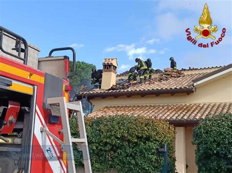 Incendio Sul Tetto Ad Aranova Sul Posto I Pompieri Di Cerveteri