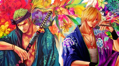 Roronoa Zoro And Sanji Kimono One Piece Anime Sanji And Zoro HD