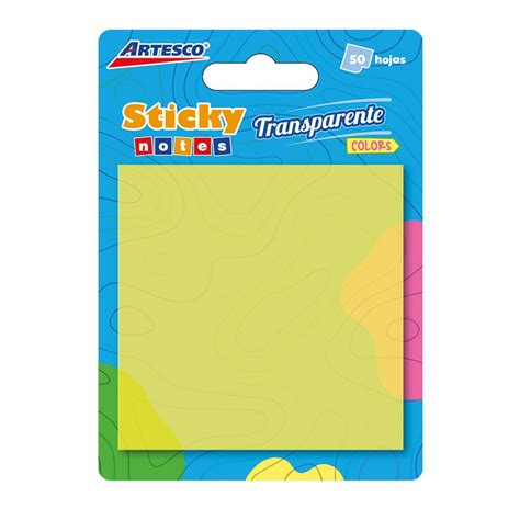 Notas Adhesivas ARTESCO 3X3 Amarillo Transparente 50 Hojas Tailoy Pe