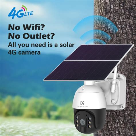 4G Surveillance Camera 24 7 Recording Solar Battery Powered K F