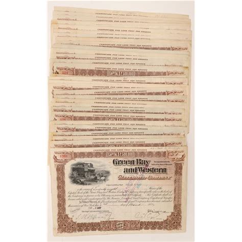 Green Bay And Western Railroad Co Stocks 175113
