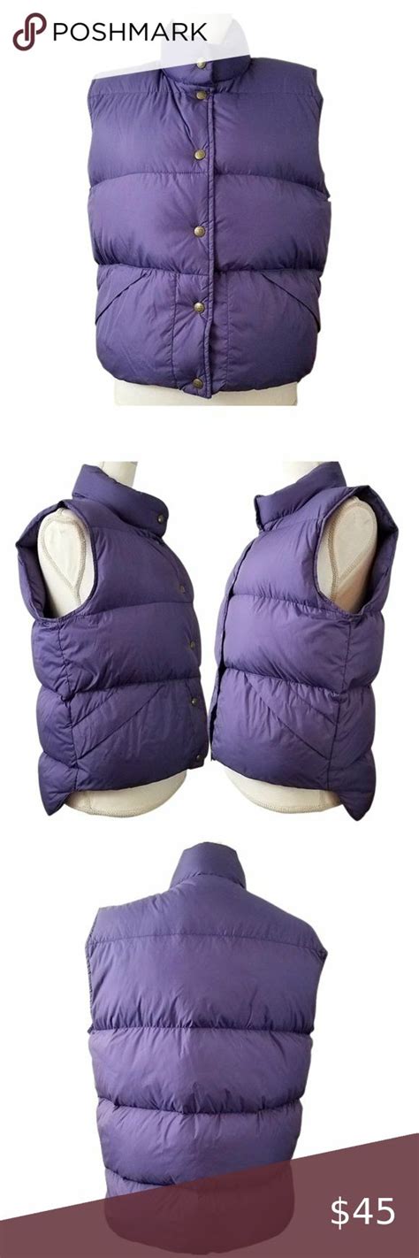 Ll Bean Goose Down Purple Puffer Vest Womens S In 2022 Womens Puffer Vest Puffer Vest Puffer