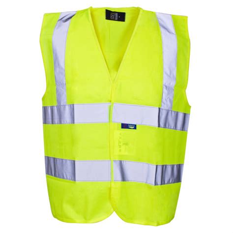 Supertouch Hi Vis Vest Id Pocket Velcro Simply Hi Vis Clothing Uk