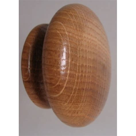 Knob Style R 48mm Oak Lacquered Wooden Knob