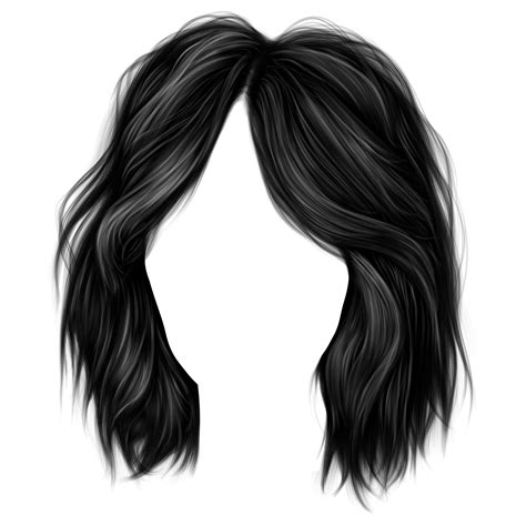 Medium Length Internal Layers Haircut Png Free Hand Painted