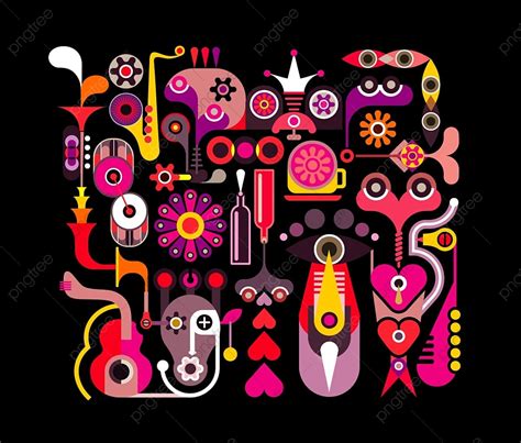 Abstract Music Vector Hd Images, Abstract Music Background On Black, Saxophone, Party, Decor PNG ...