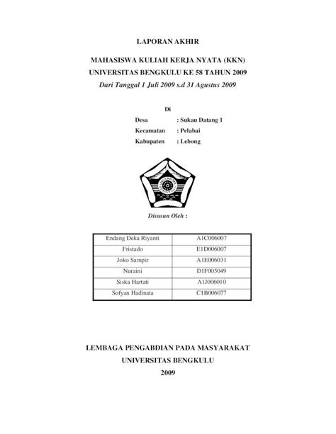 Pdf Laporan Akhir Mahasiswa Kuliah Kerja Nyata Kkn Pdf