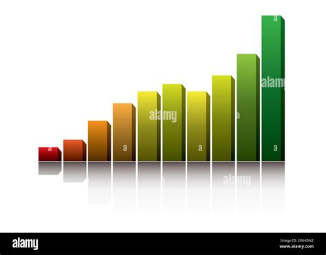 D Graph Showing Rise In Profits Or Earnings Vector Illustration