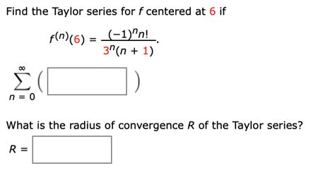 Answered Find The Taylor Series For F Centered Bartleby