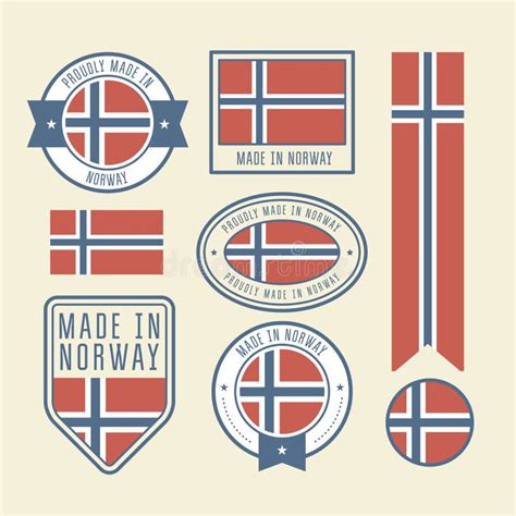 Stickers, Tags and Labels with Norway Flag - Badges Stock Vector ...