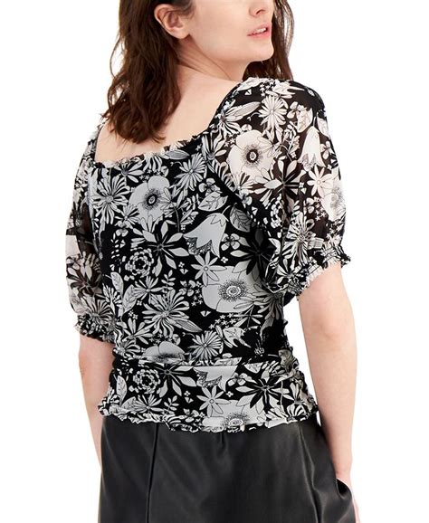 Inc International Concepts V Neck Ruched Front Top Created For Macys