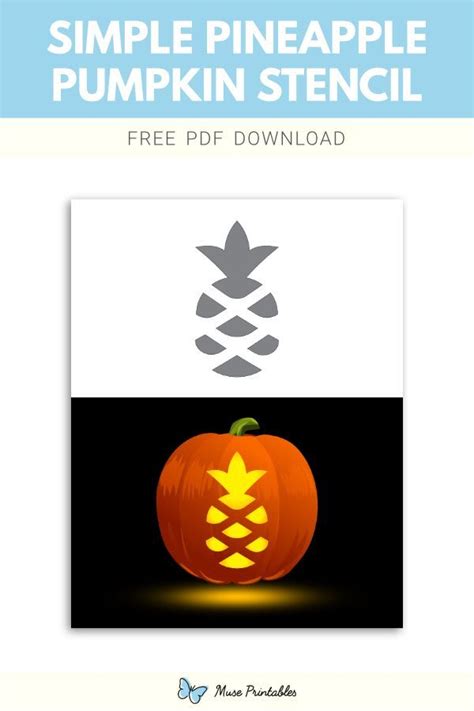 an image of a pumpkin with the text simple pineapple pumpkin stencil on it