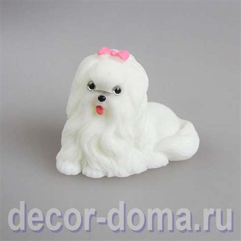 Собака, болонка, фигурка, миниатюрная, 3х4 см, игрушка, купить ...