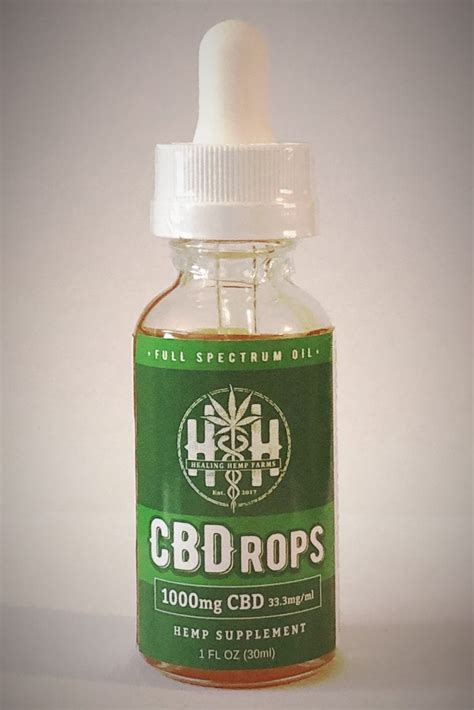 Full Spectrum 0 3 THC 1000mg CBD Oil 30mL Healing Hemp Farms