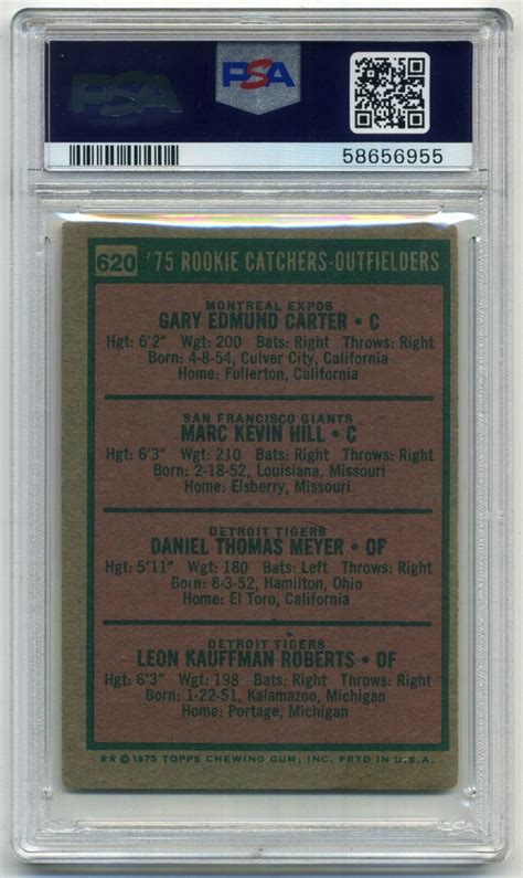 1975 Topps 1975 Rookie Catchers Outfielders 620 Gary Carter Dan