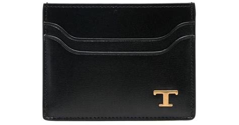 Tod S Leather Card Holder In Black For Men Lyst