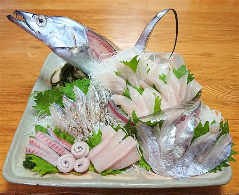 忍ねぇさんの太刀魚料理タチウオの造り5種 タチウオマニア