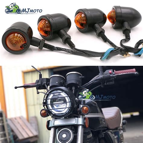 ~mjmoto~復古方向燈 子彈頭 金屬轉向燈 兩組 炮彈 日系 通用 改裝 轉燈 Cb350 野狼 Ktr 雲豹 檔車 蝦皮購物