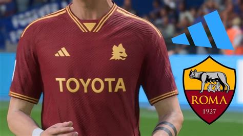 AS Roma 2023 24 Adidas Home Kit FOOTBALL FASHION