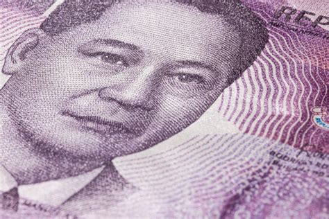 Extreme Macro Photography Of A 100 Peso Banknote Ultra Close Up Of A